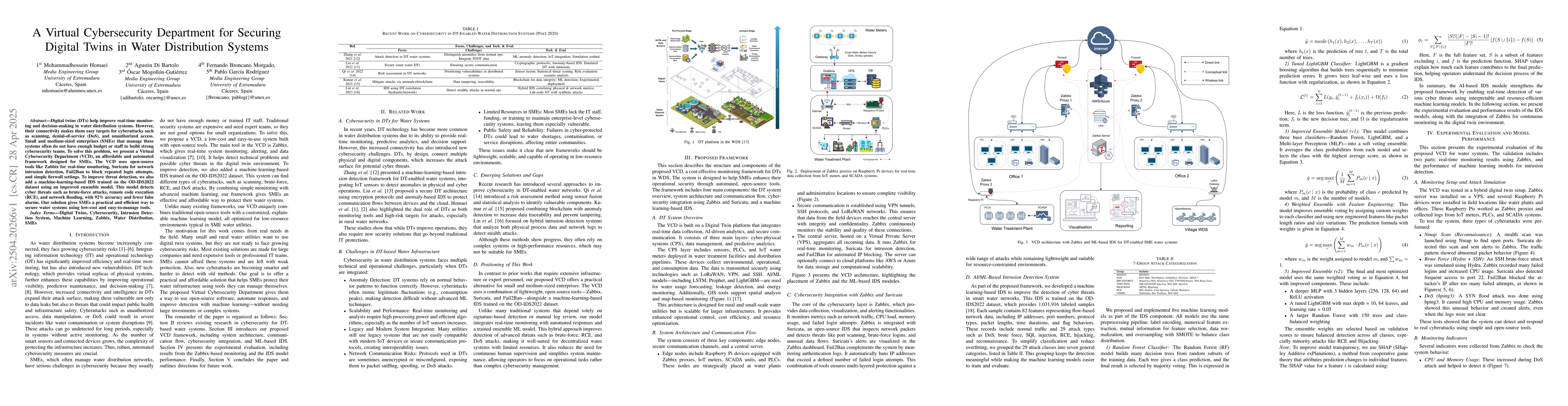 Thumbnail for A Virtual Cybersecurity Department for Securing Digital Twins in Water
  Distribution Systems