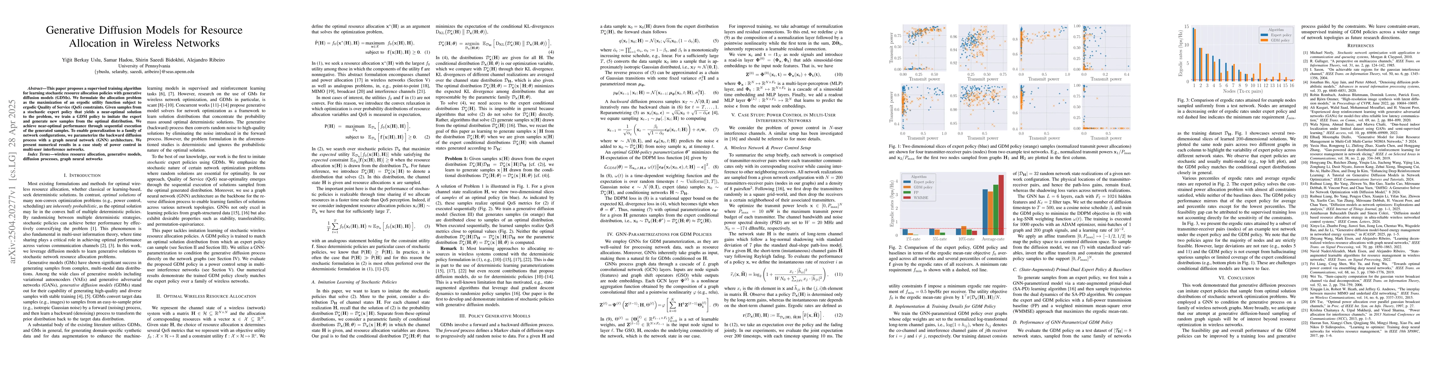Thumbnail for Generative Diffusion Models for Resource Allocation in Wireless Networks