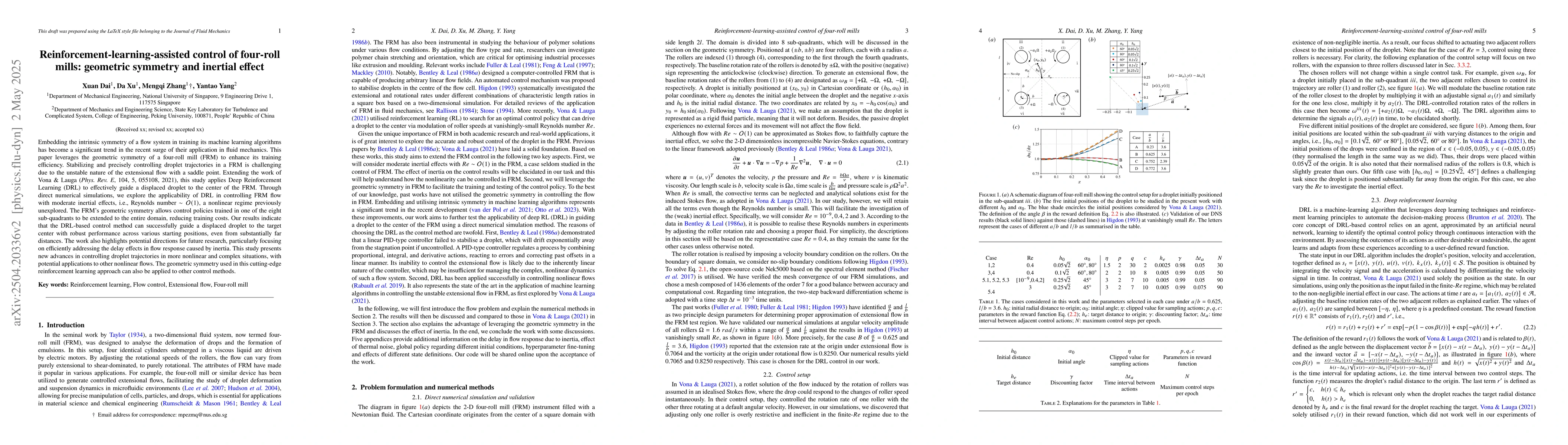 Thumbnail for Reinforcement-learning-assisted control of four-roll mills: geometric
  symmetry and inertial effect