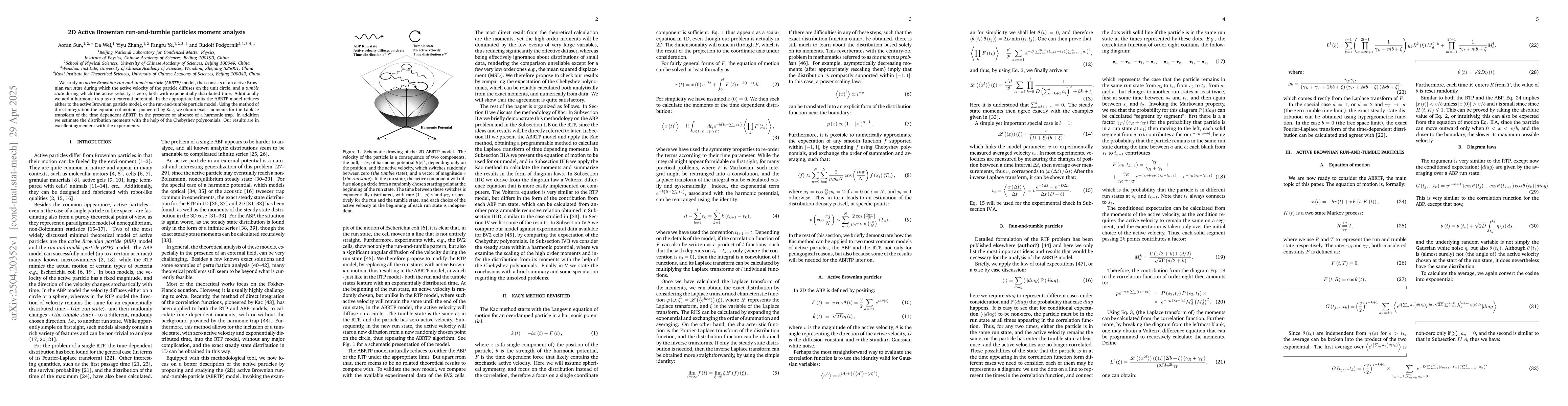 Thumbnail for 2D Active Brownian run-and-tumble particles moment analysis