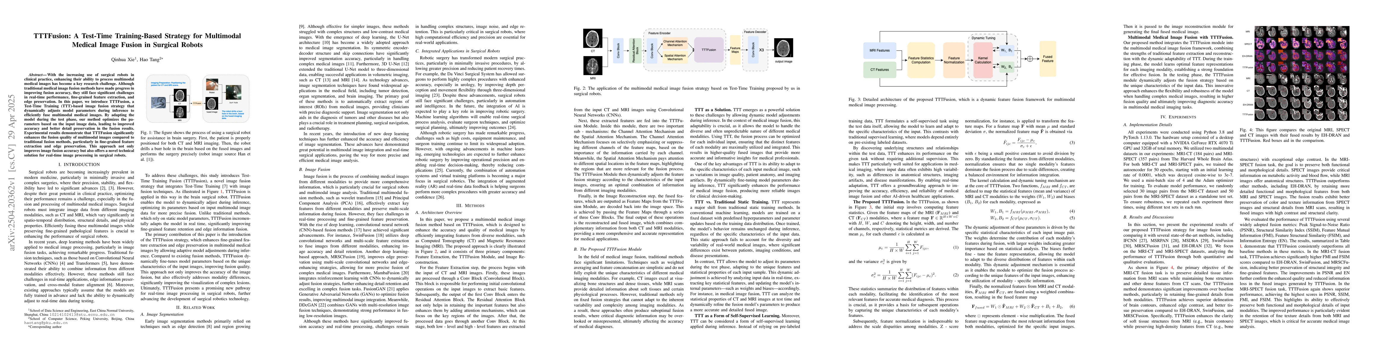 Thumbnail for TTTFusion: A Test-Time Training-Based Strategy for Multimodal Medical
  Image Fusion in Surgical Robots
