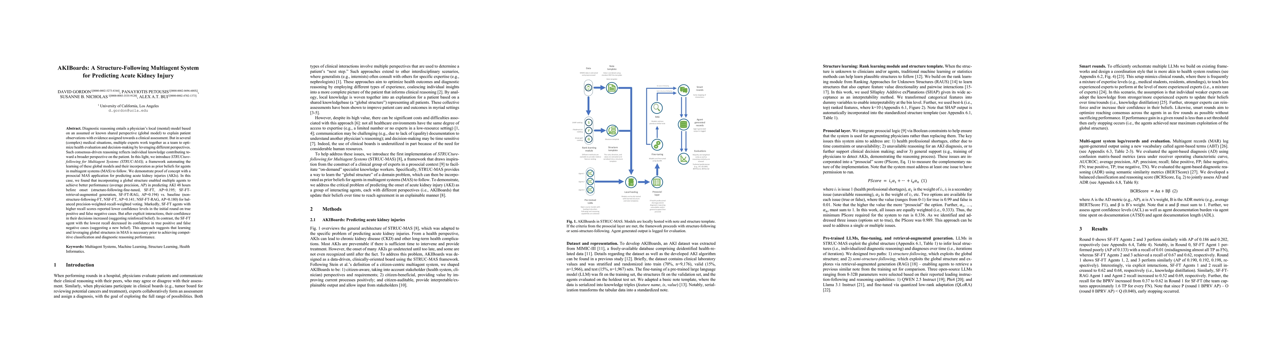 Thumbnail for AKIBoards: A Structure-Following Multiagent System for Predicting Acute
  Kidney Injury