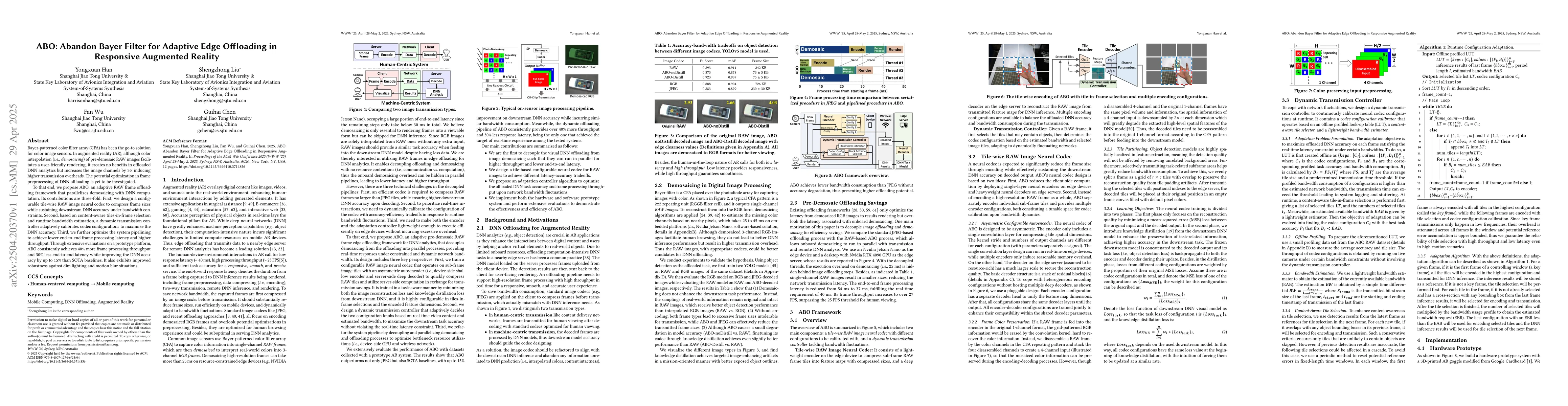 Thumbnail for ABO: Abandon Bayer Filter for Adaptive Edge Offloading in Responsive
  Augmented Reality