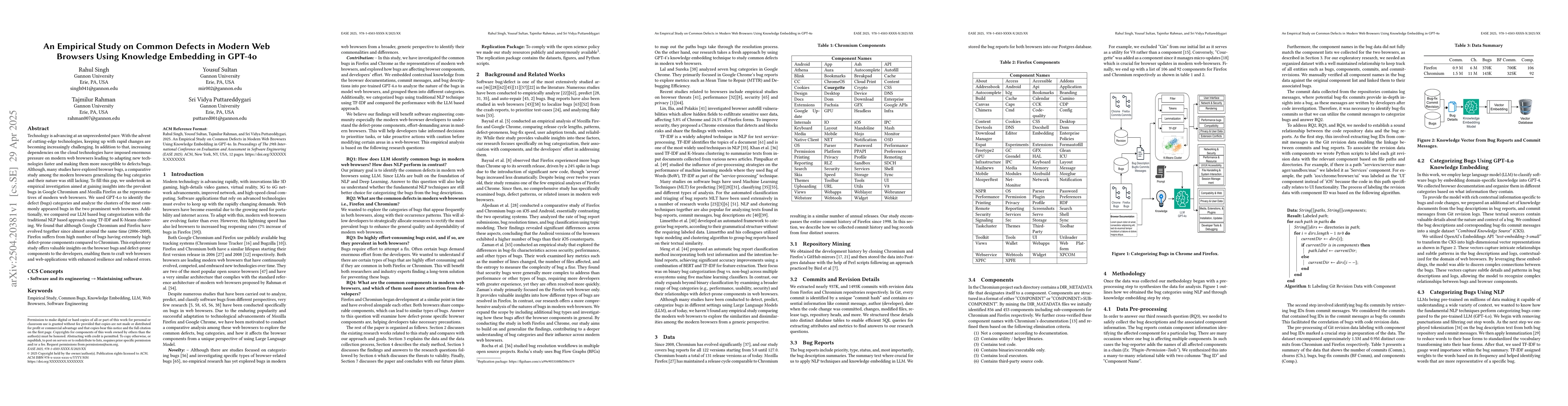 Thumbnail for An Empirical Study on Common Defects in Modern Web Browsers Using
  Knowledge Embedding in GPT-4o