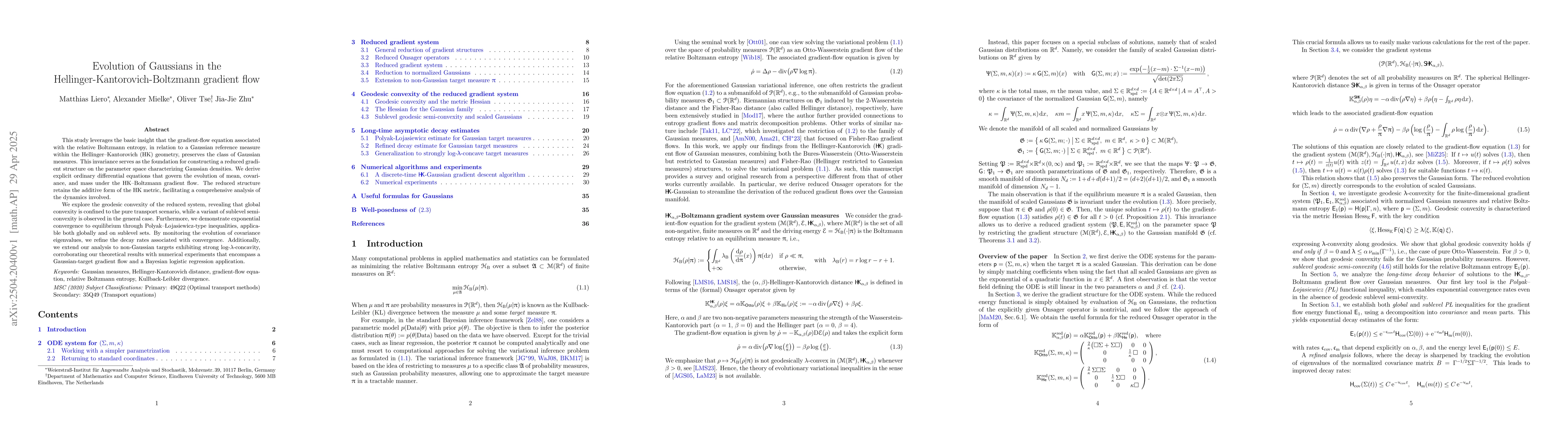 Thumbnail for Evolution of Gaussians in the Hellinger-Kantorovich-Boltzmann gradient
  flow