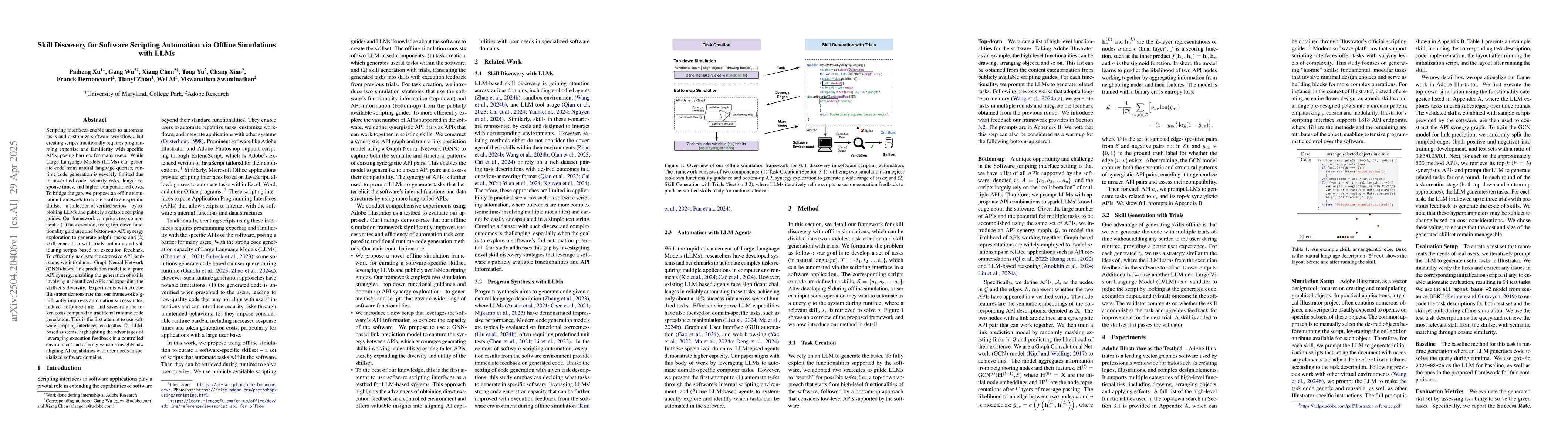 Thumbnail for Skill Discovery for Software Scripting Automation via Offline
  Simulations with LLMs