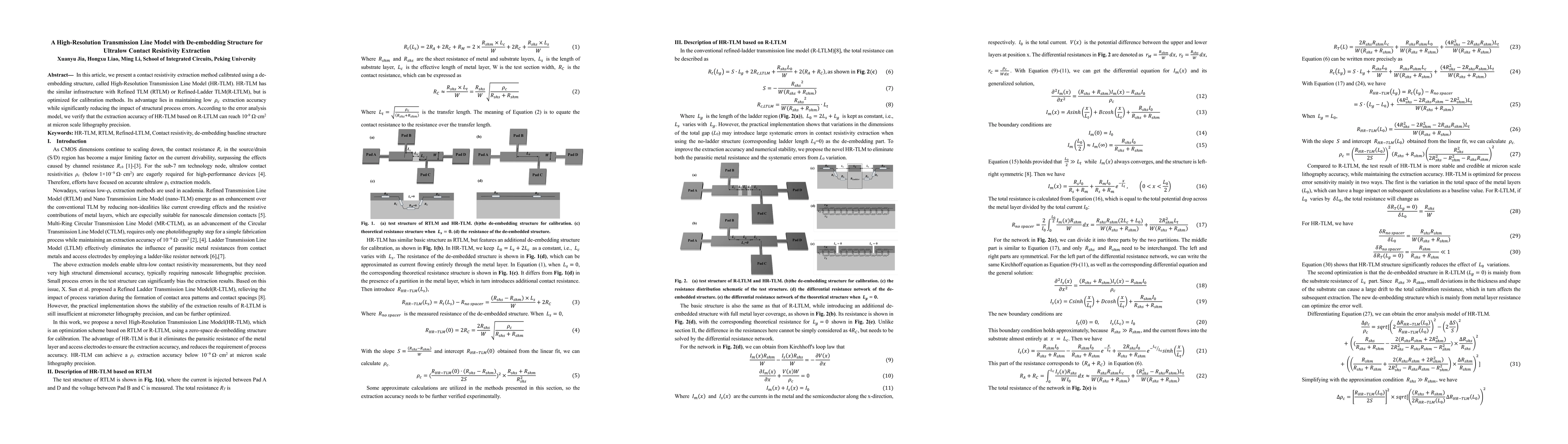 Thumbnail for A High-Resolution Transmission Line Model with De-embedding Structure
  for Ultralow Contact Resistivity Extraction