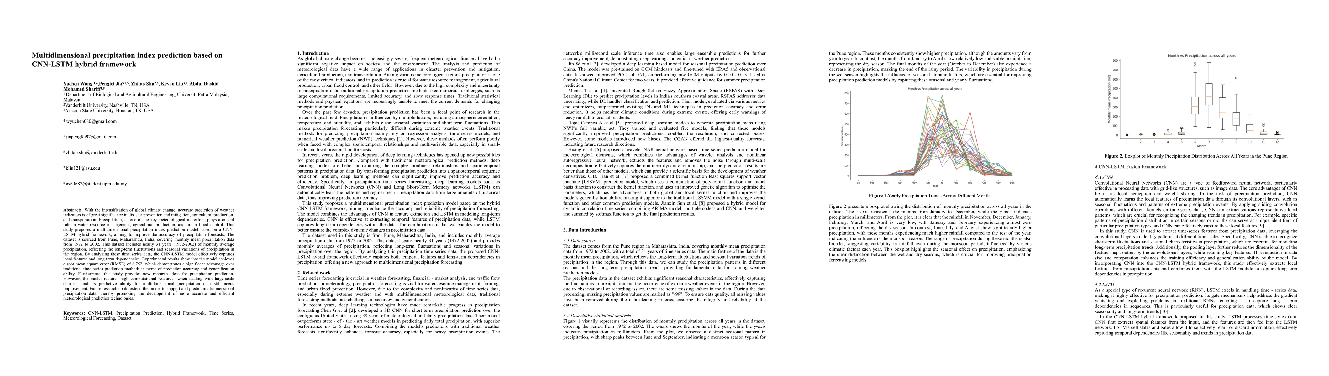 Thumbnail for Multidimensional precipitation index prediction based on CNN-LSTM hybrid
  framework