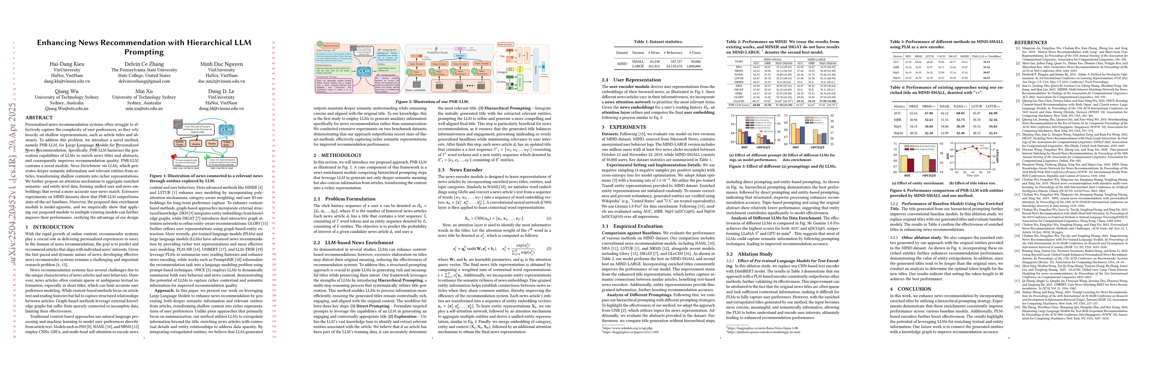 Thumbnail for Enhancing News Recommendation with Hierarchical LLM Prompting