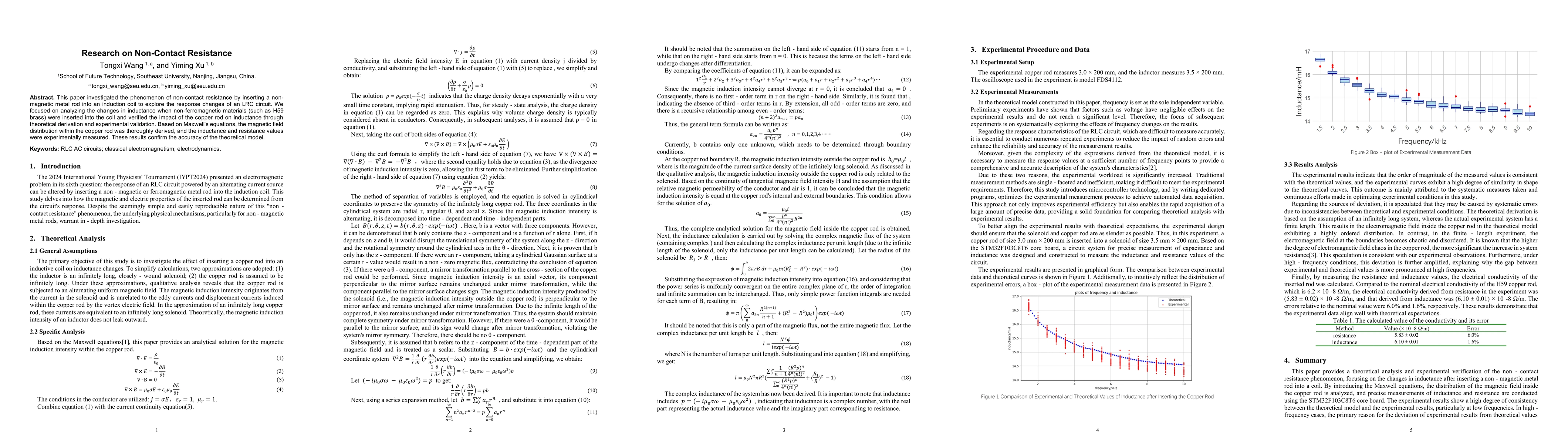 Thumbnail for Research on Non-Contact Resistance