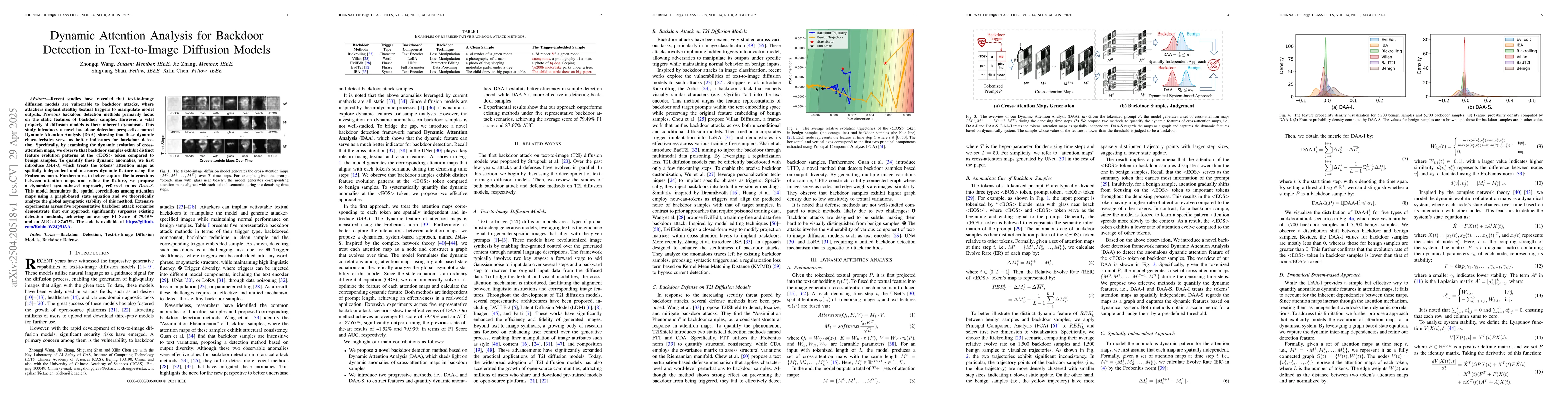 Thumbnail for Dynamic Attention Analysis for Backdoor Detection in Text-to-Image
  Diffusion Models