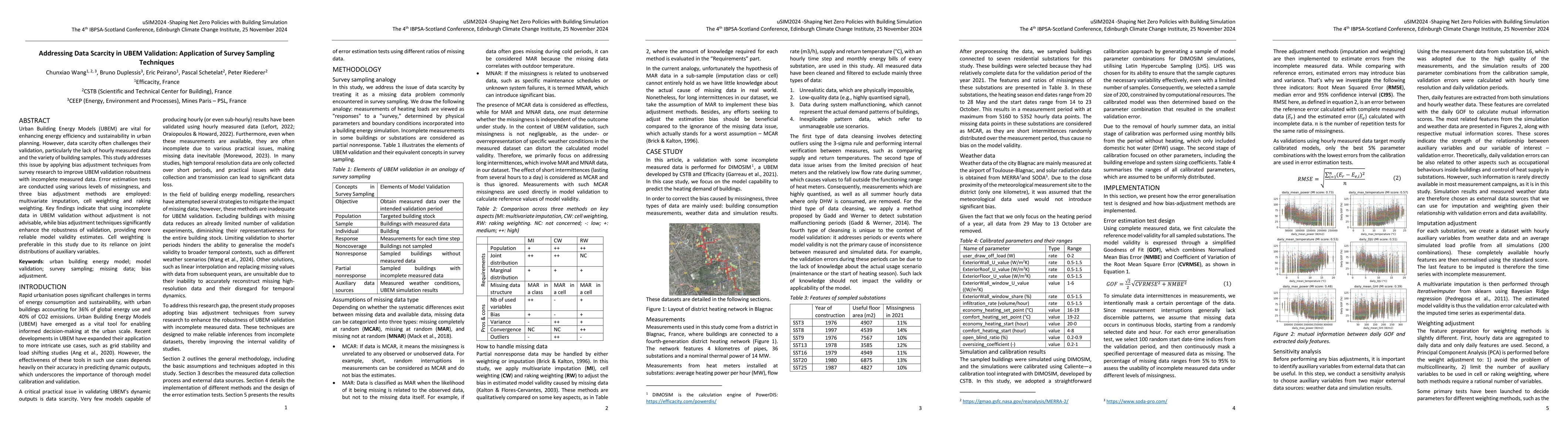 Thumbnail for Addressing Data Scarcity in UBEM Validation: Application of Survey
  Sampling Techniques