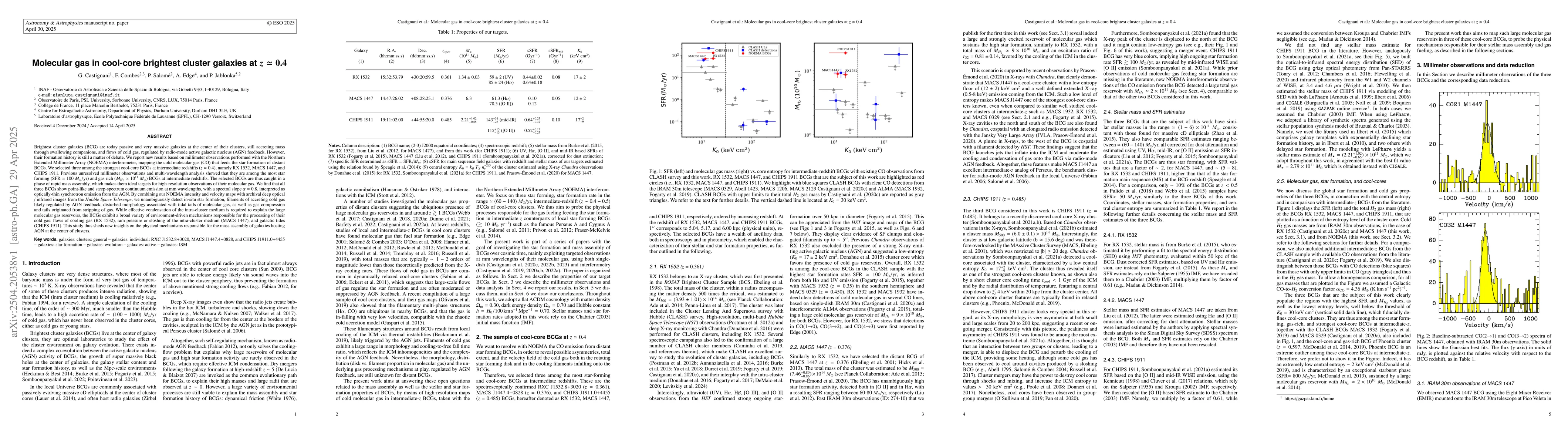 Thumbnail for Molecular gas in cool-core brightest cluster galaxies at $z\simeq0.4$