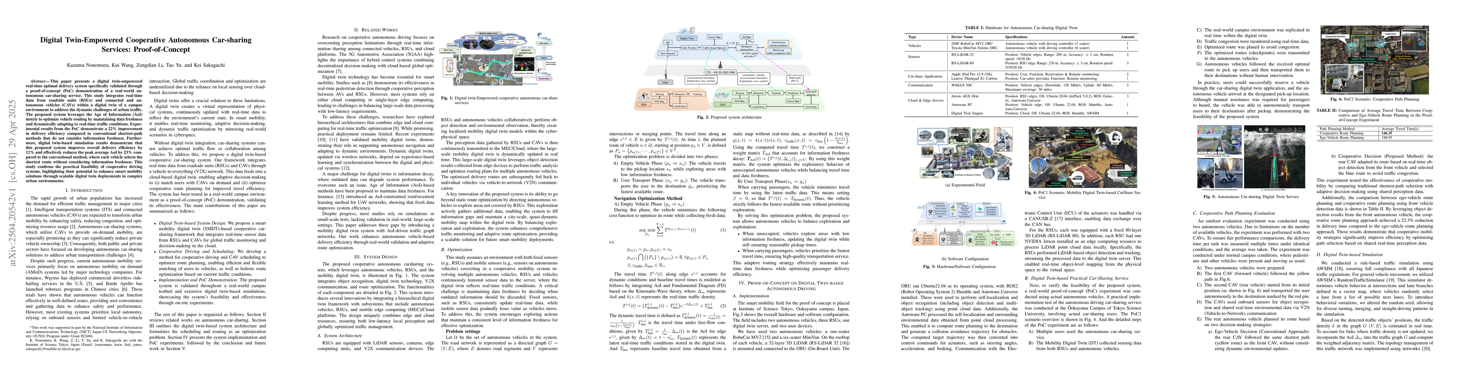 Thumbnail for Digital Twin-Empowered Cooperative Autonomous Car-sharing Services:
  Proof-of-Concept