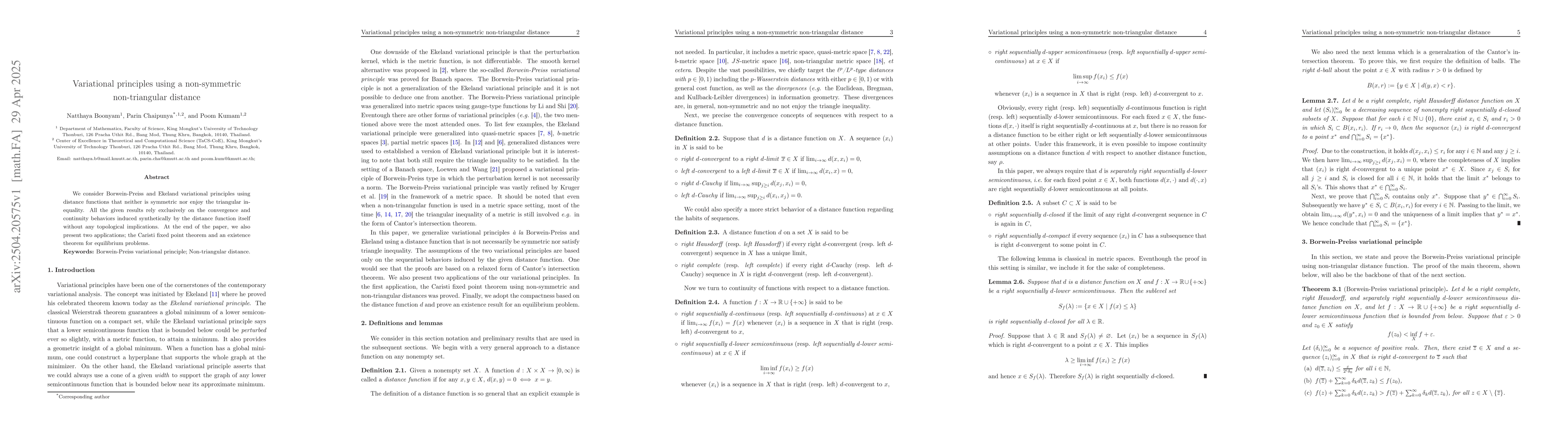 Thumbnail for Variational principles using a non-symmetric non-triangular distance