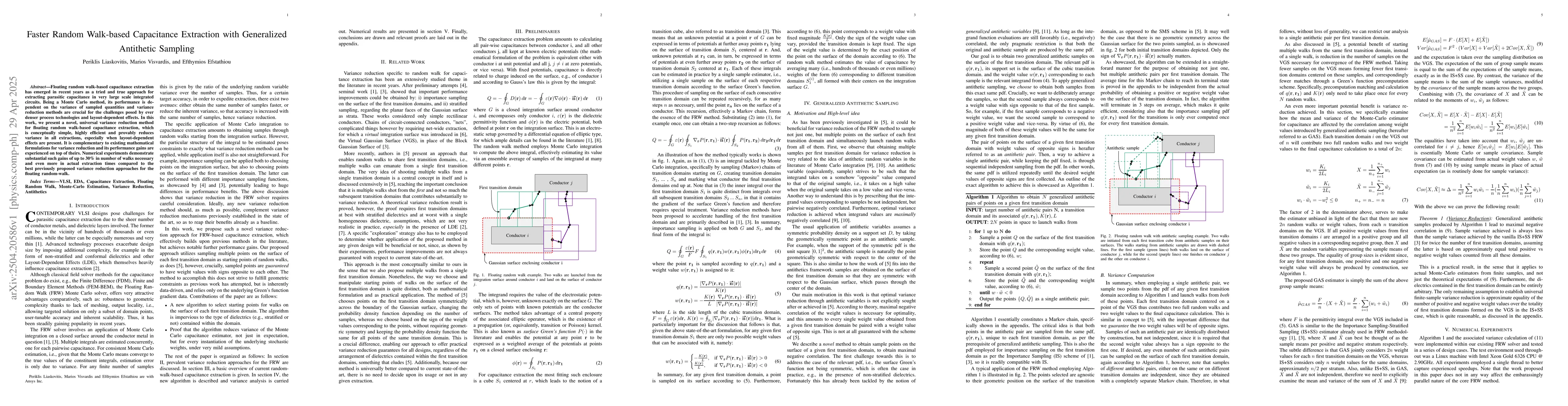 Thumbnail for Faster Random Walk-based Capacitance Extraction with Generalized
  Antithetic Sampling