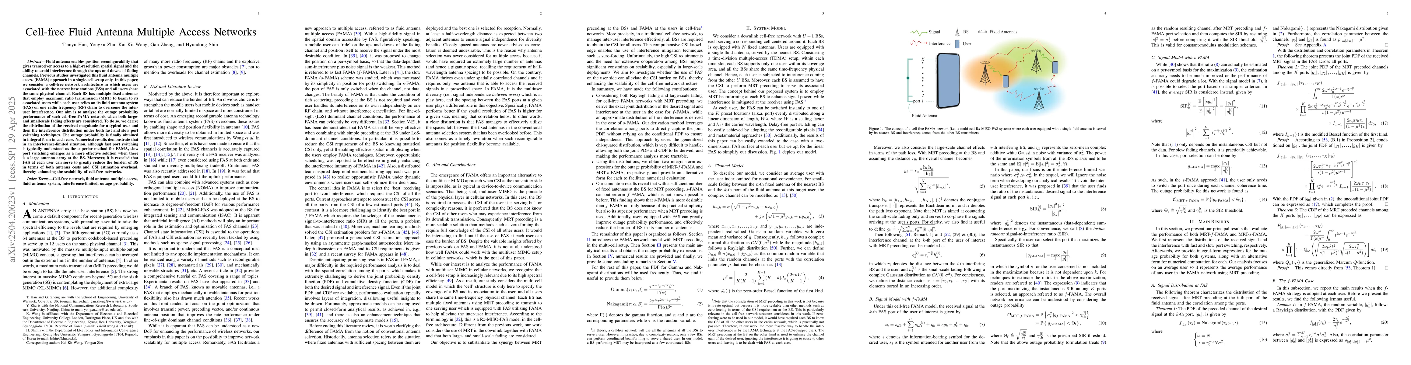 Thumbnail for Cell-free Fluid Antenna Multiple Access Networks