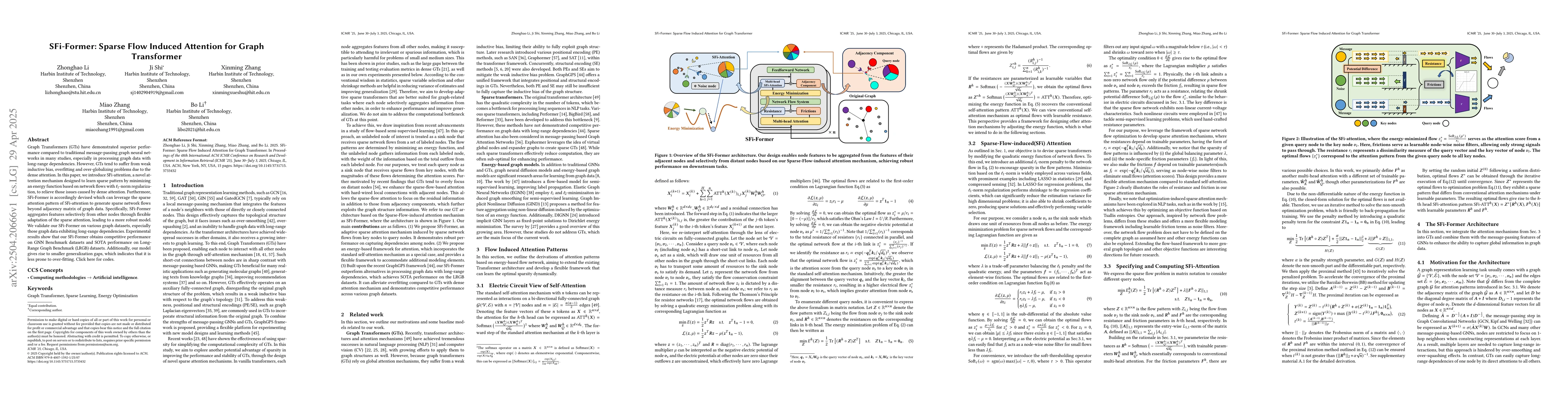 Thumbnail for SFi-Former: Sparse Flow Induced Attention for Graph Transformer