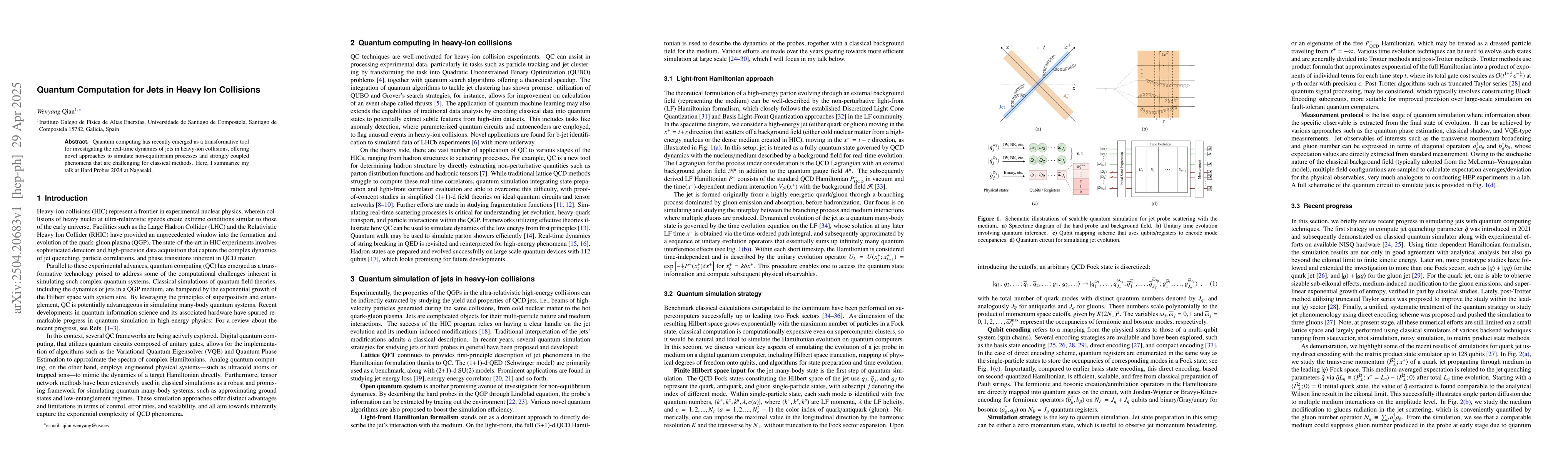 Thumbnail for Quantum Computation for Jets in Heavy Ion Collisions