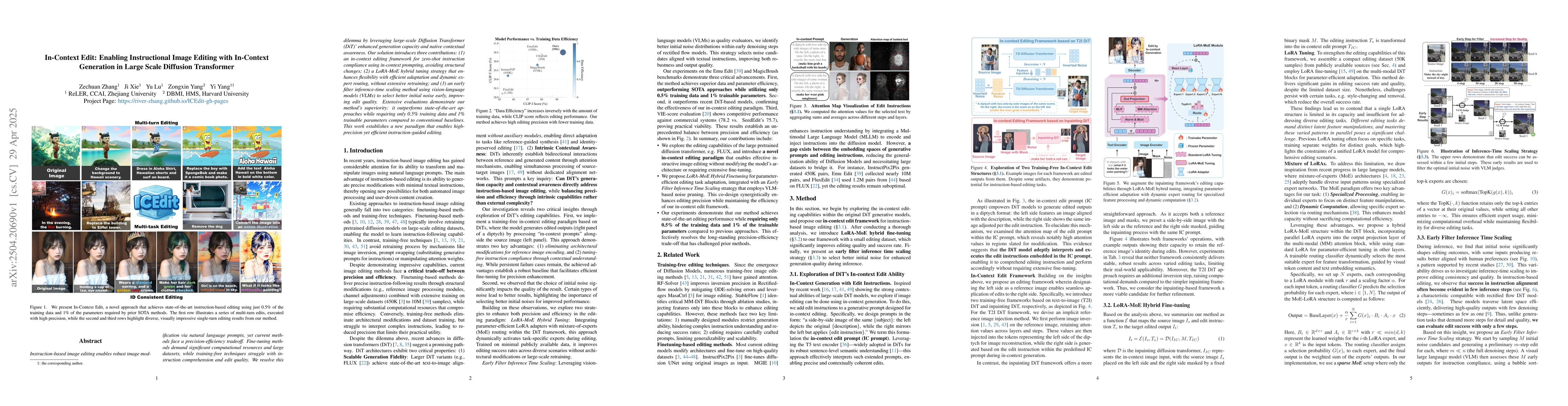 Thumbnail for In-Context Edit: Enabling Instructional Image Editing with In-Context
  Generation in Large Scale Diffusion Transformer