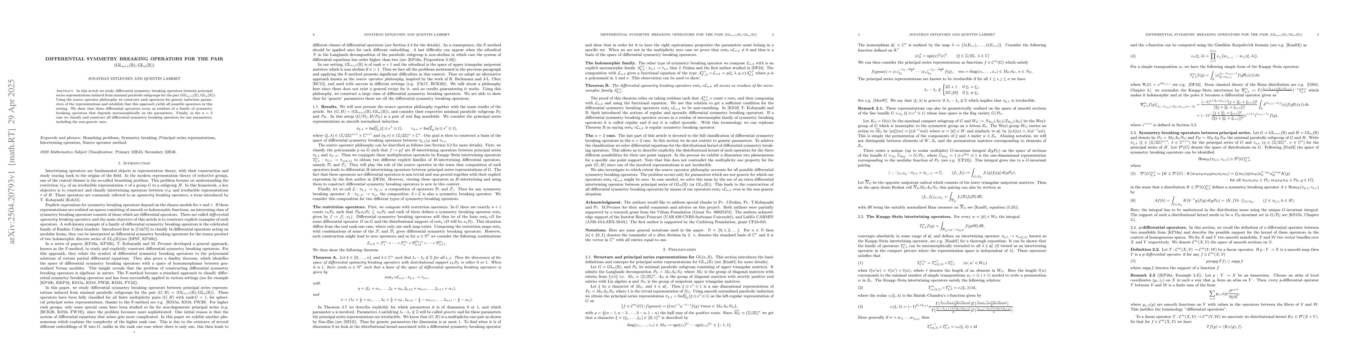 Thumbnail for Differential symmetry breaking operators for the pair
  $(\operatorname{GL}_{n+1}(\mathbb{R}),\operatorname{GL}_n(\mathbb{R}))$