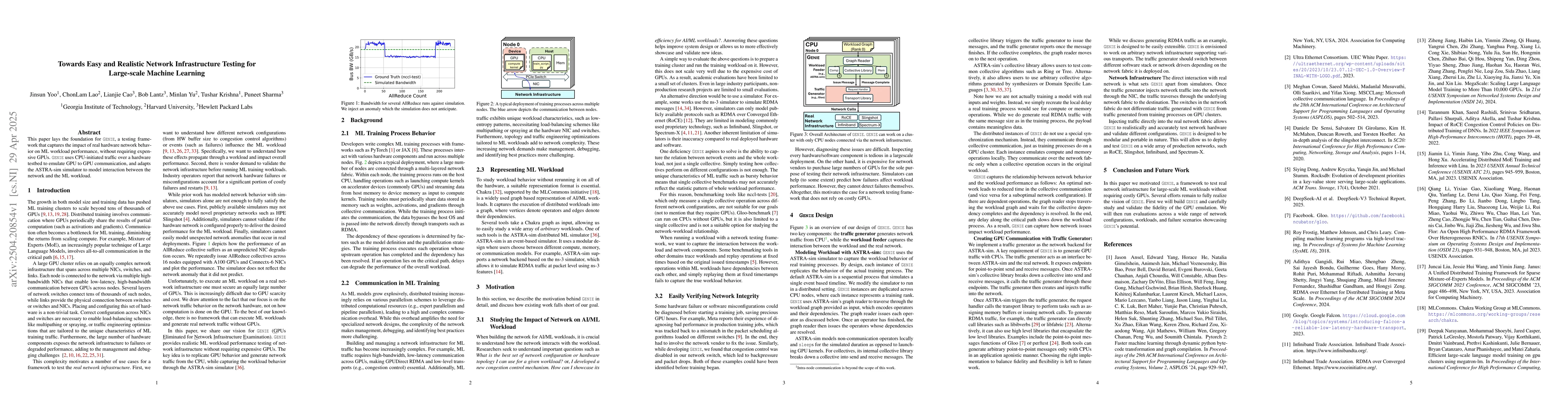 Thumbnail for Towards Easy and Realistic Network Infrastructure Testing for
  Large-scale Machine Learning