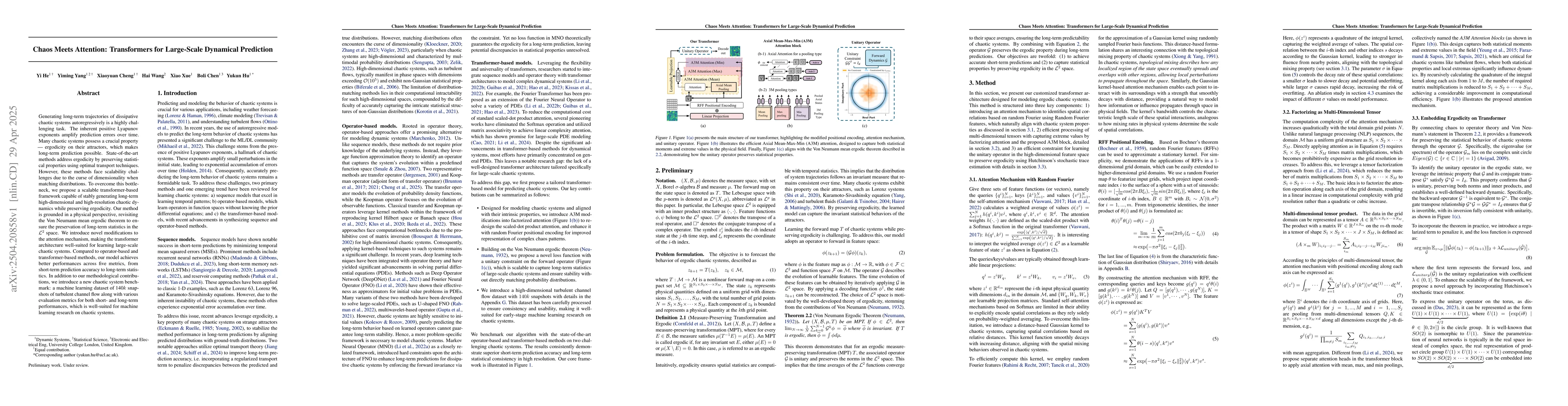 Thumbnail for Chaos Meets Attention: Transformers for Large-Scale Dynamical Prediction