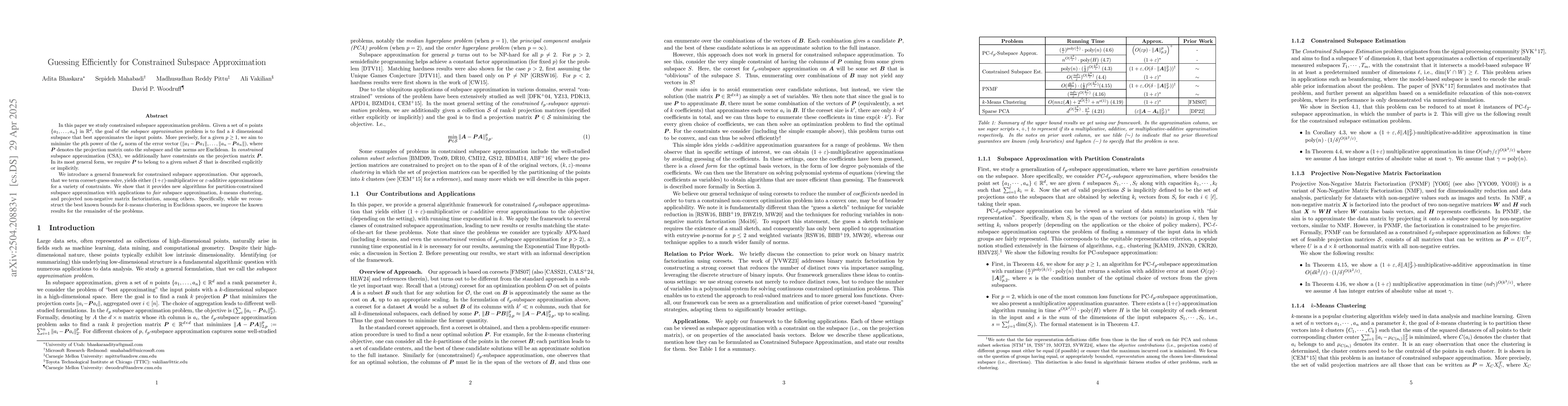 Thumbnail for Guessing Efficiently for Constrained Subspace Approximation