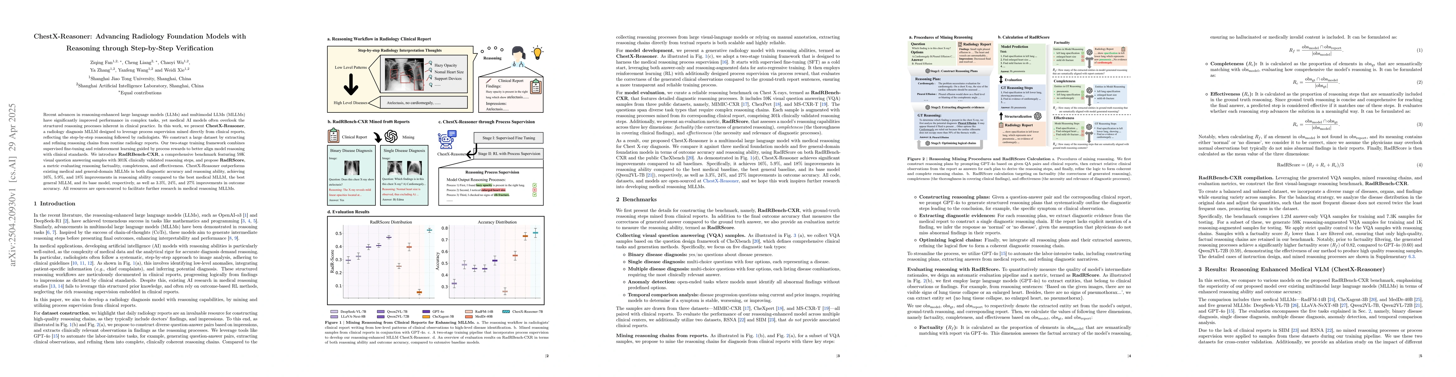 Thumbnail for ChestX-Reasoner: Advancing Radiology Foundation Models with Reasoning
  through Step-by-Step Verification