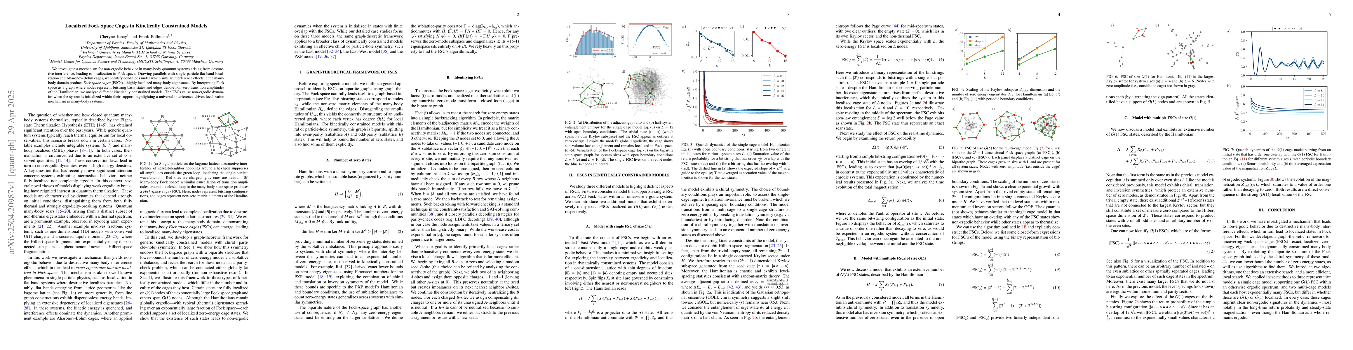 Thumbnail for Localized Fock Space Cages in Kinetically Constrained Models