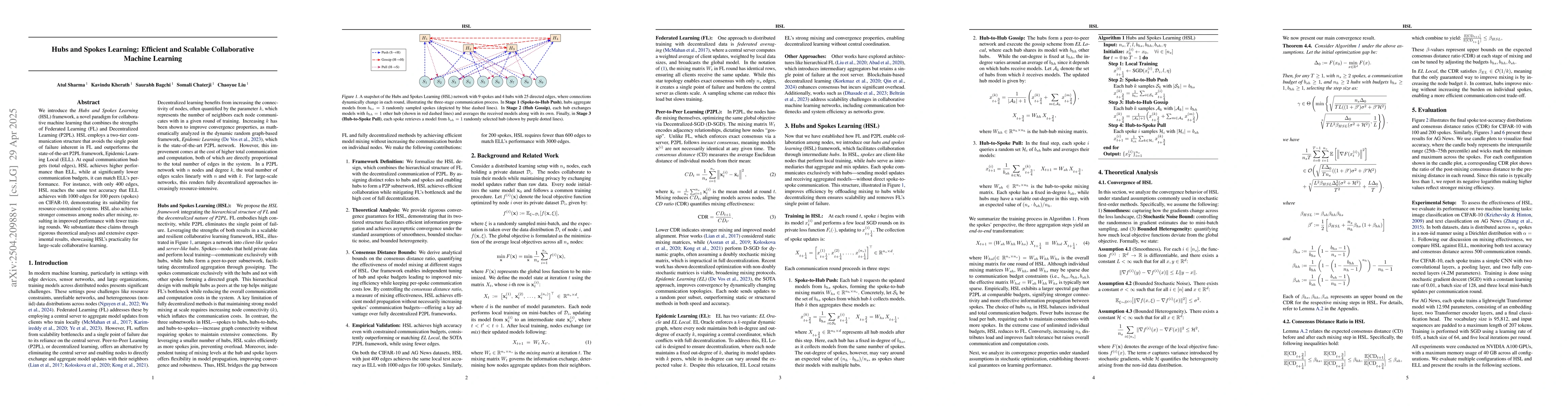 Thumbnail for Hubs and Spokes Learning: Efficient and Scalable Collaborative Machine
  Learning