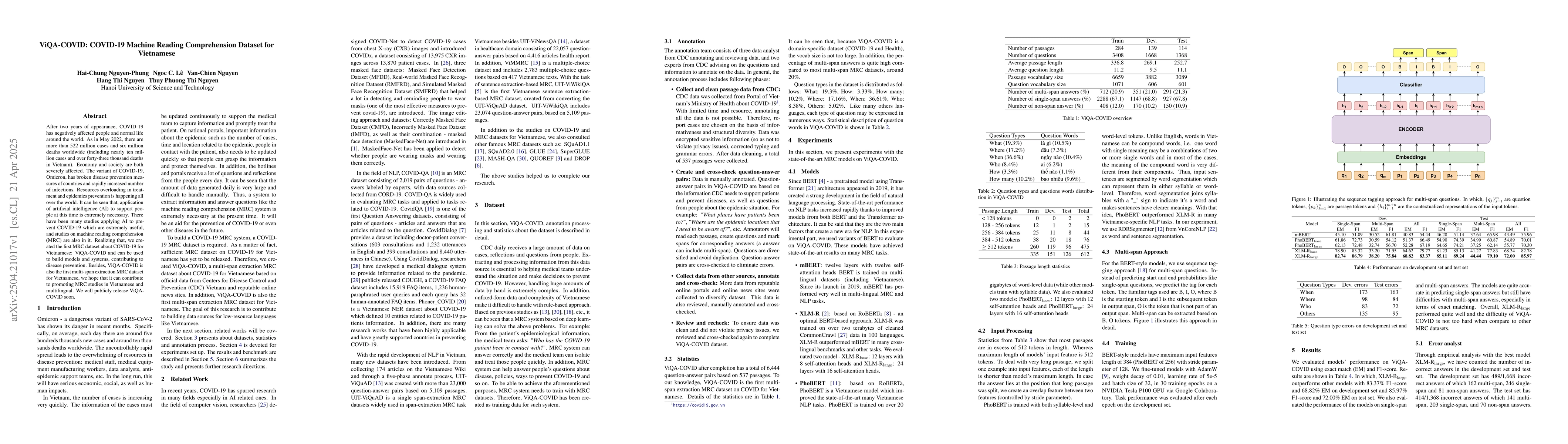 Thumbnail for ViQA-COVID: COVID-19 Machine Reading Comprehension Dataset for
  Vietnamese