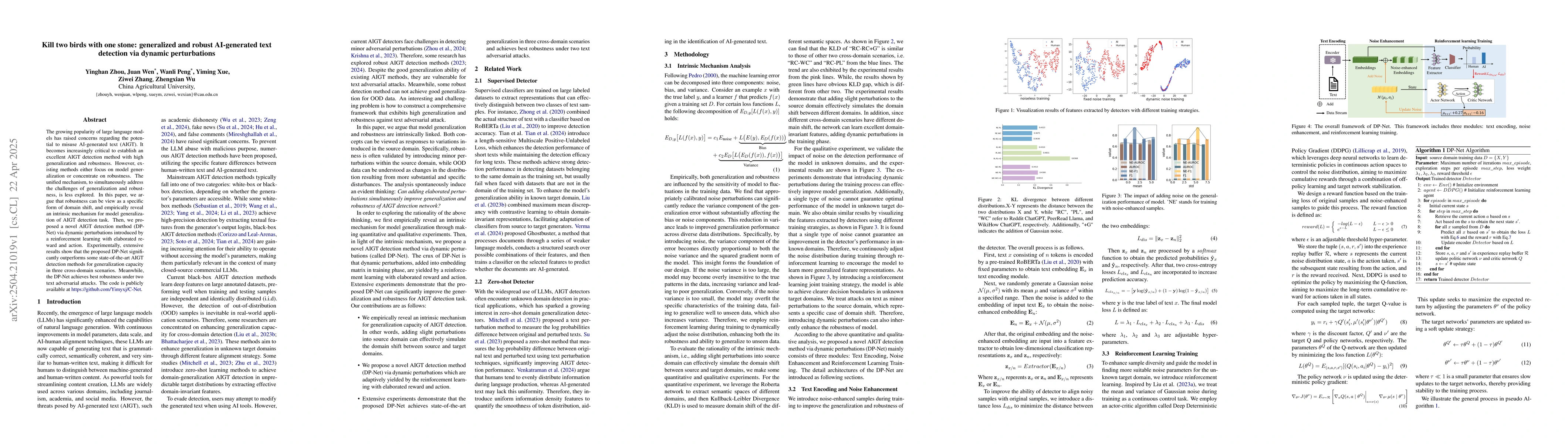 Thumbnail for Kill two birds with one stone: generalized and robust AI-generated text
  detection via dynamic perturbations