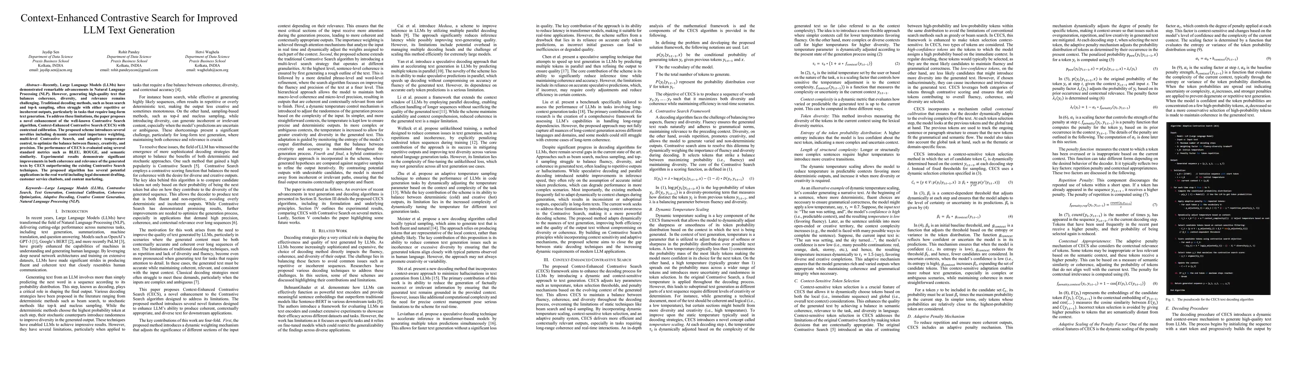 Thumbnail for Context-Enhanced Contrastive Search for Improved LLM Text Generation
