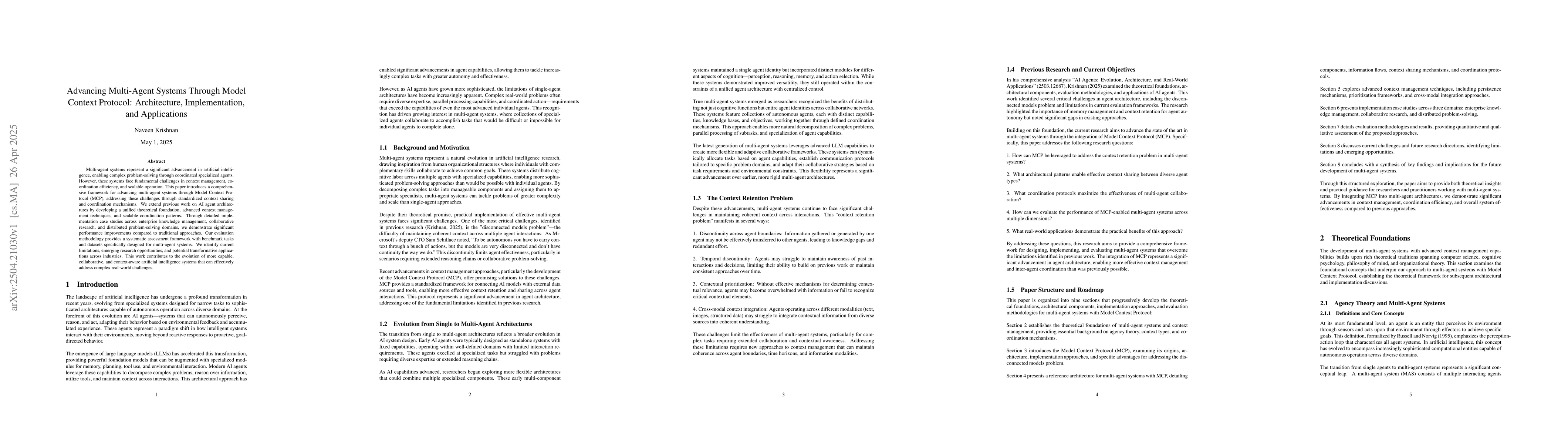 Thumbnail for Advancing Multi-Agent Systems Through Model Context Protocol:
  Architecture, Implementation, and Applications