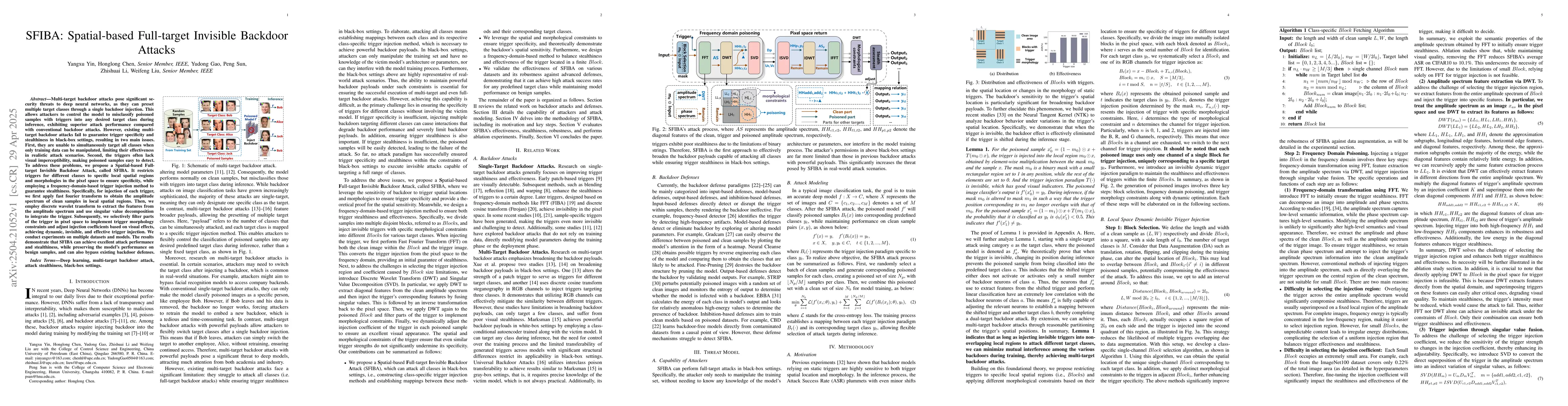 Thumbnail for SFIBA: Spatial-based Full-target Invisible Backdoor Attacks