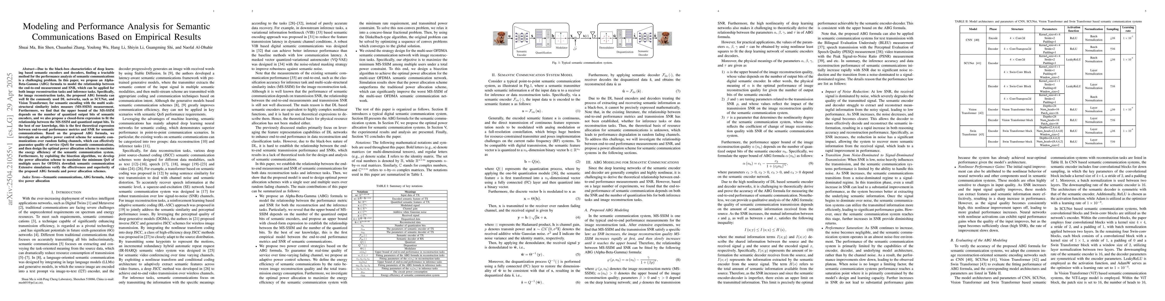 Thumbnail for Modeling and Performance Analysis for Semantic Communications Based on
  Empirical Results