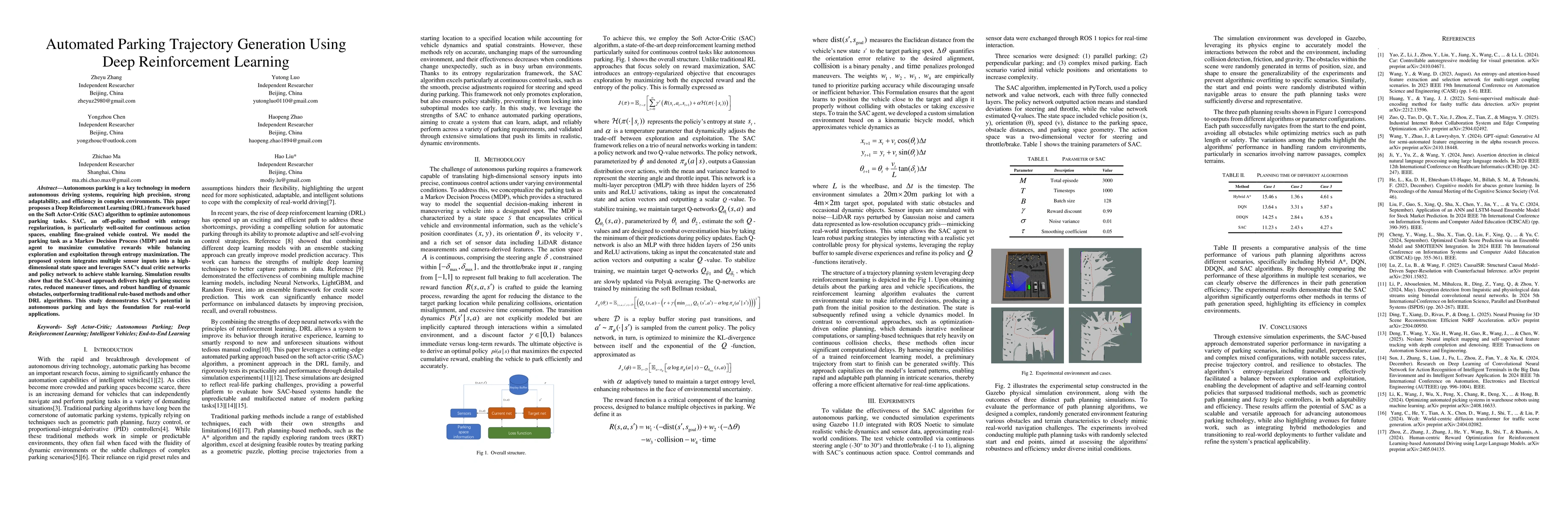 Thumbnail for Automated Parking Trajectory Generation Using Deep Reinforcement
  Learning