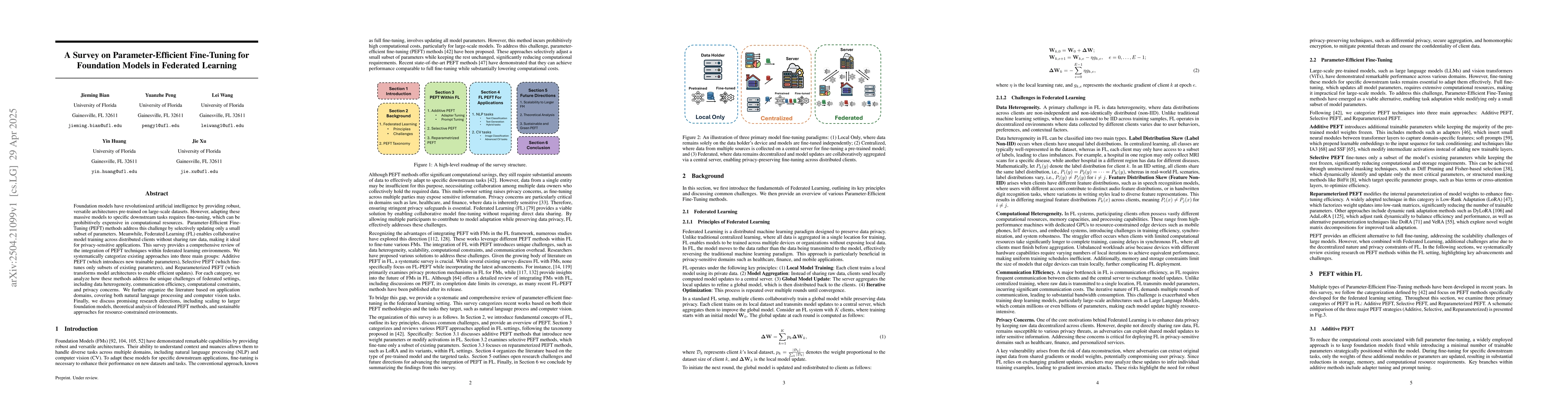 Thumbnail for A Survey on Parameter-Efficient Fine-Tuning for Foundation Models in
  Federated Learning