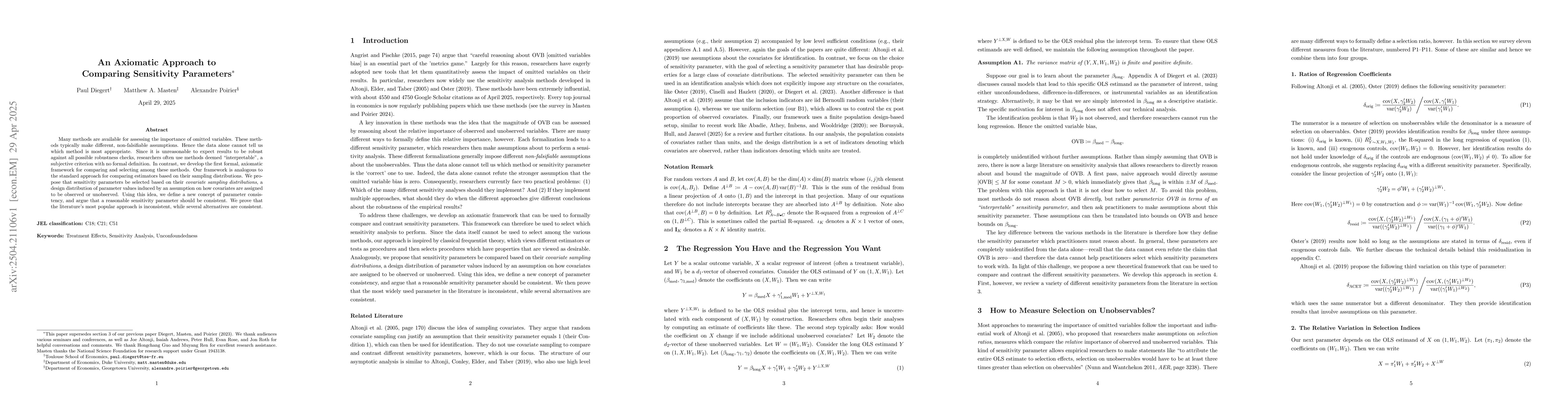 Thumbnail for An Axiomatic Approach to Comparing Sensitivity Parameters