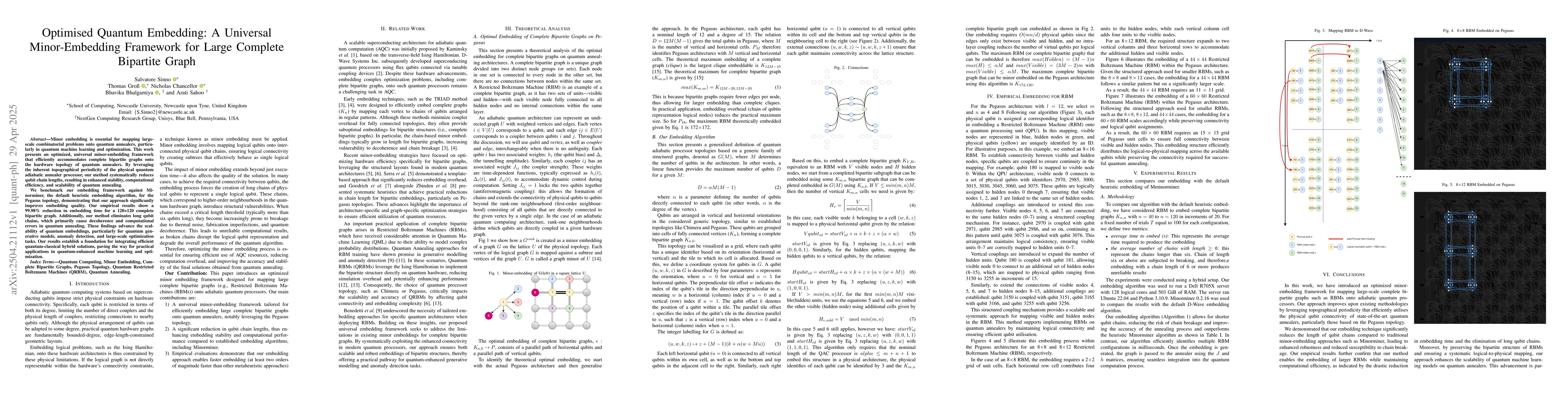 Thumbnail for Optimized Quantum Embedding: A Universal Minor-Embedding Framework for
  Large Complete Bipartite Graph