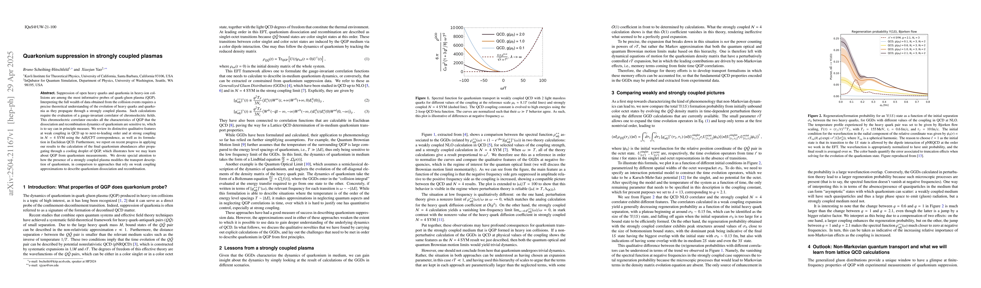 Thumbnail for Quarkonium suppression in strongly coupled plasmas