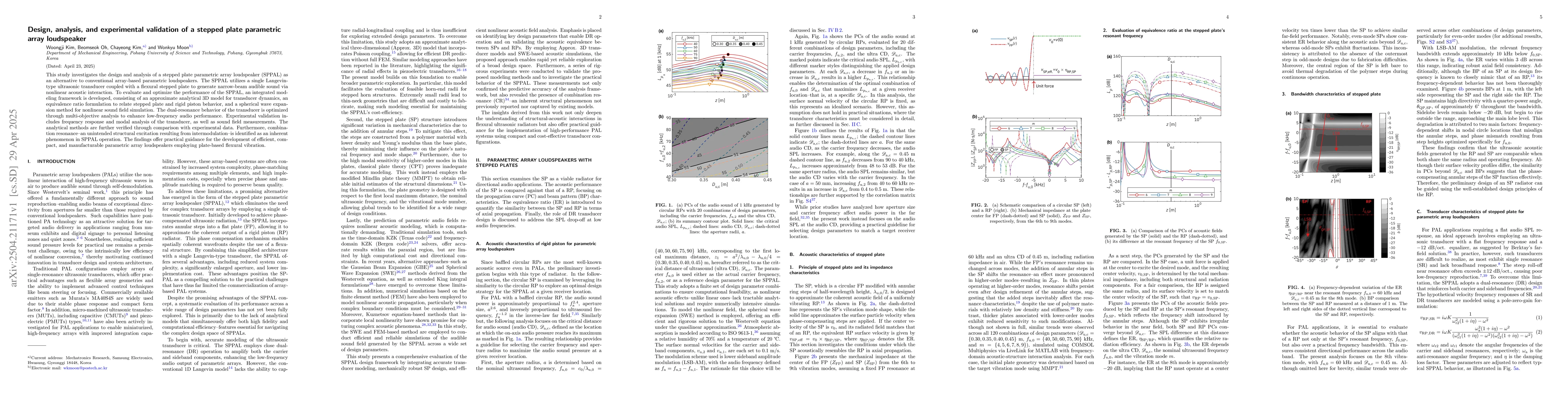 Thumbnail for Design, analysis, and experimental validation of a stepped plate
  parametric array loudspeaker