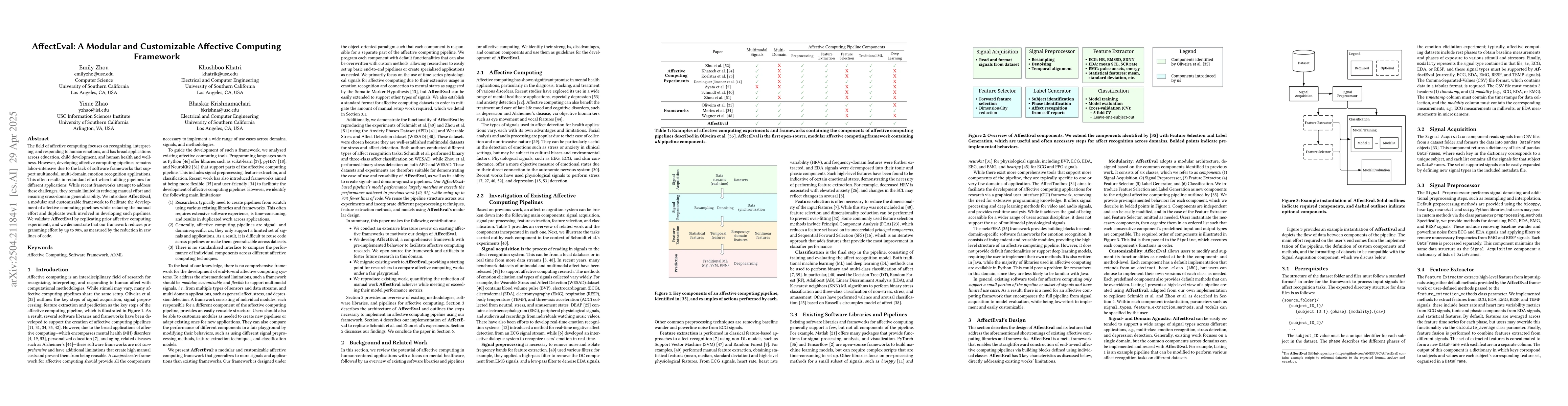 Thumbnail for AffectEval: A Modular and Customizable Framework for Affective Computing