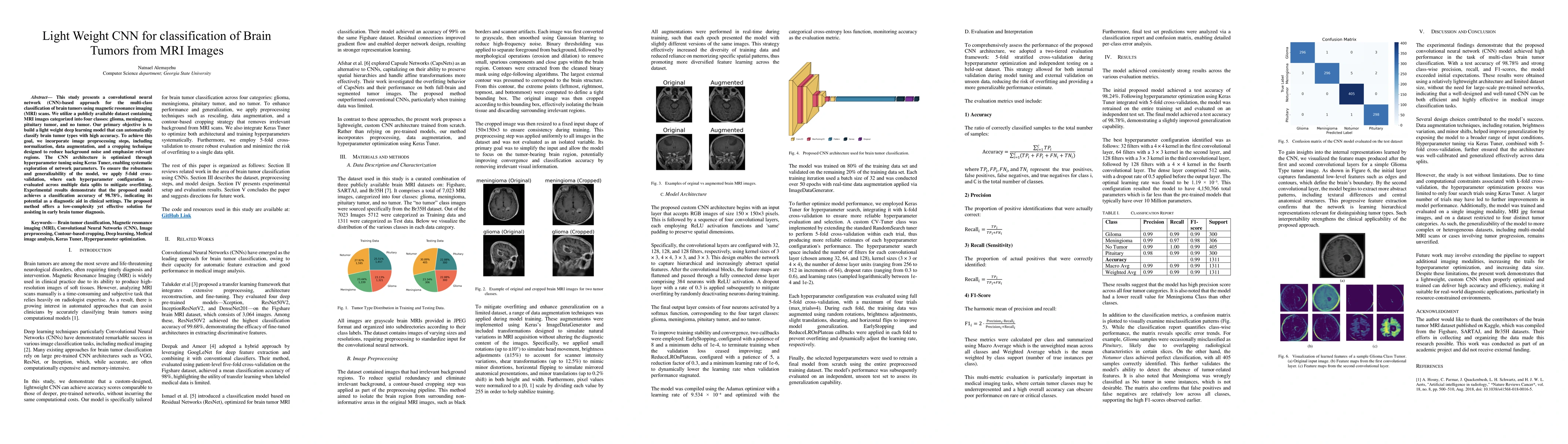 Thumbnail for Light Weight CNN for classification of Brain Tumors from MRI Images