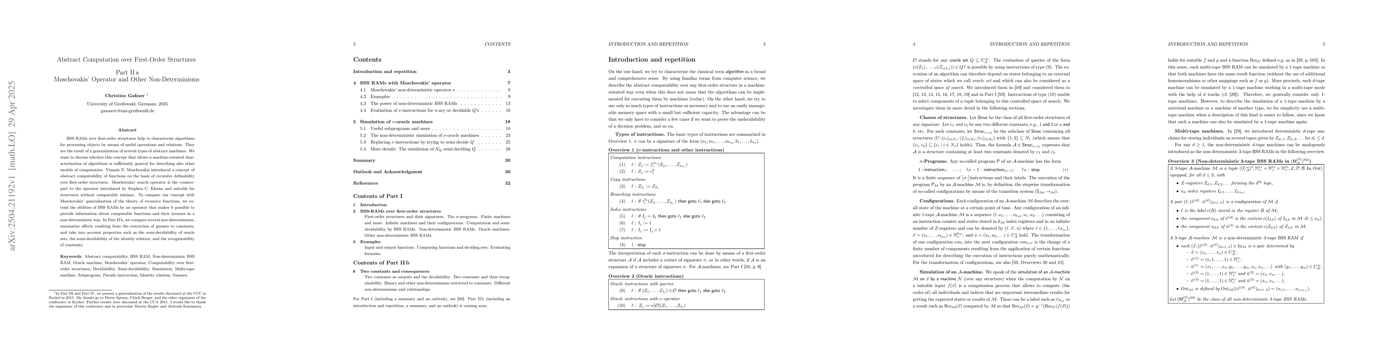 Thumbnail for Abstract computation over first-order structures. Part IIa: Moschovakis'
  operator and other non-determinisms