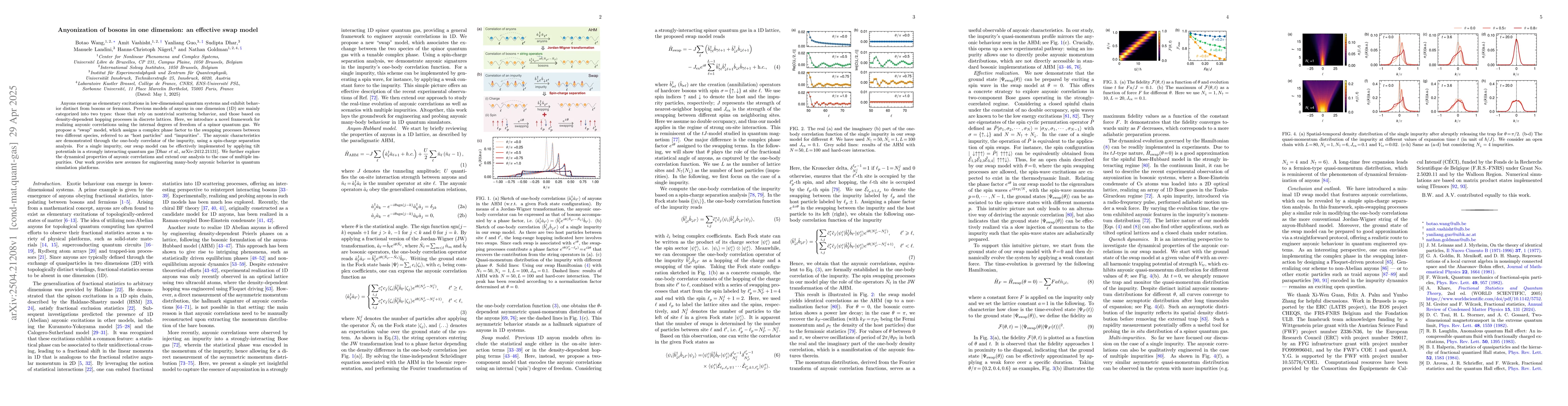 Thumbnail for Anyonization of bosons in one dimension: an effective swap model