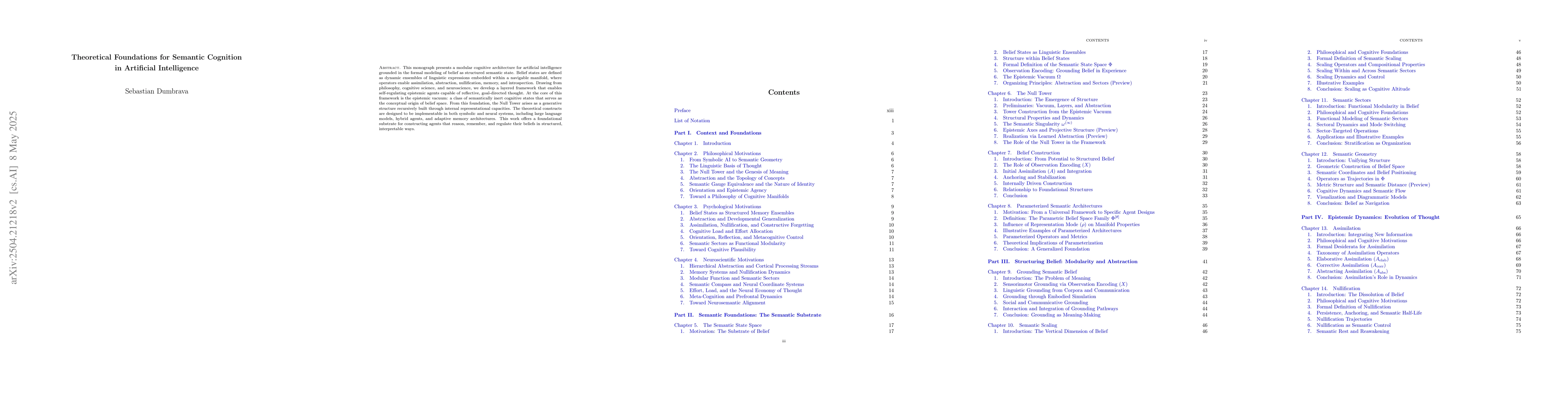 Thumbnail for Theoretical Foundations for Semantic Cognition in Artificial
  Intelligence