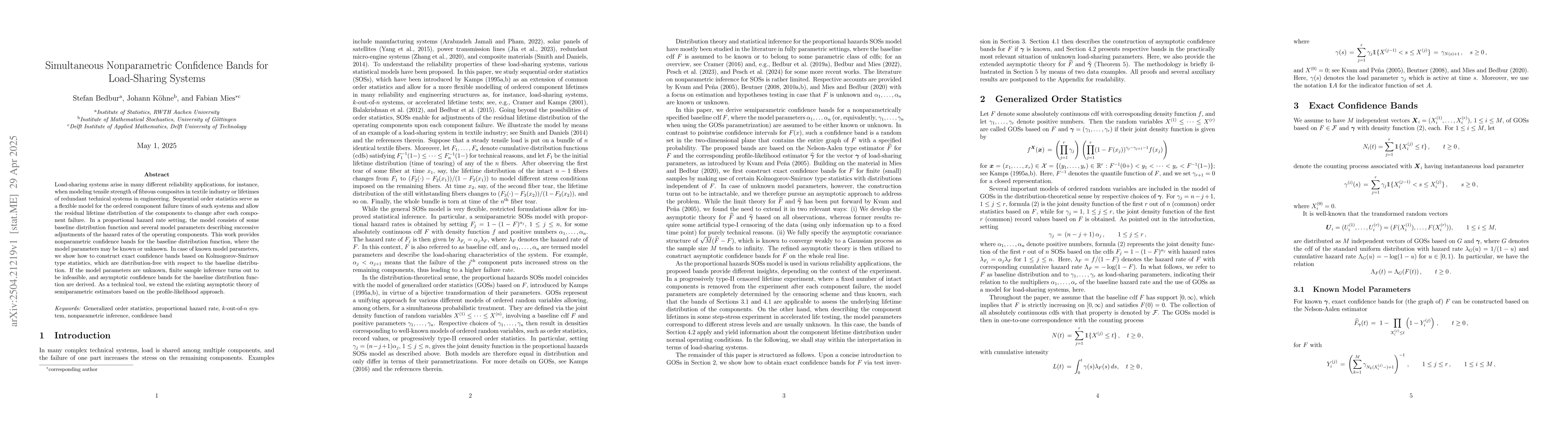 Thumbnail for Simultaneous Nonparametric Confidence Bands for Load-Sharing Systems