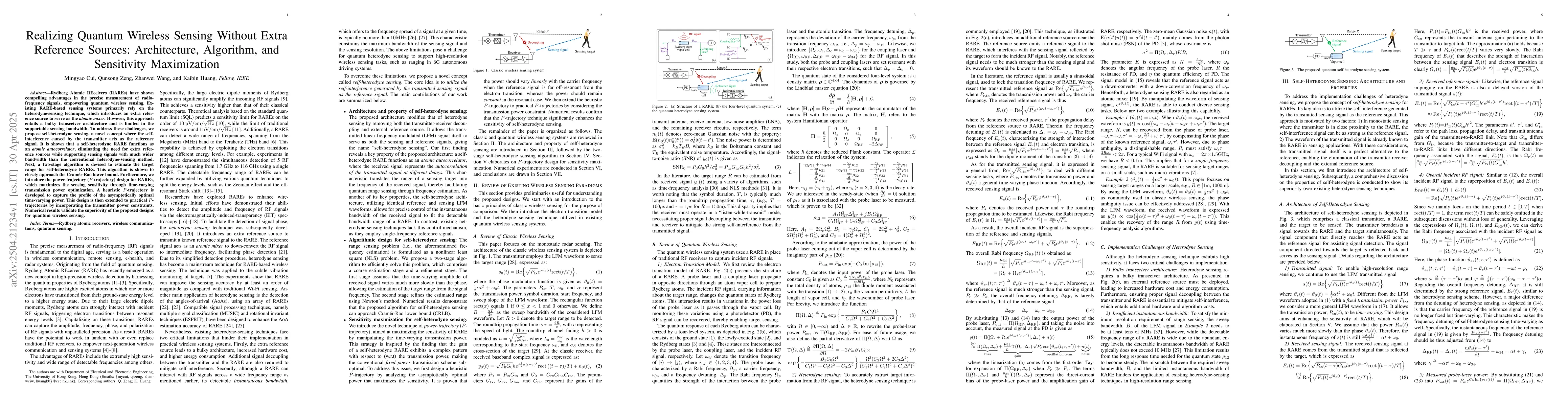 Thumbnail for Realizing Quantum Wireless Sensing Without Extra Reference Sources:
  Architecture, Algorithm, and Sensitivity Maximization